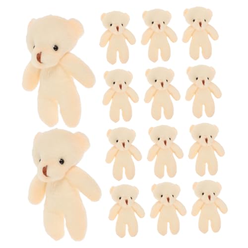 LALADEFIEE 20St Mini-Bär Little Bear Bären-Taschenanhänger Plüsch tragen Kuscheltier Mini Bär abschluss ausgestopfte bären winzig verschleißfeste kleine Bären Bär Puppe Spielzeug Stoff Beige von LALADEFIEE