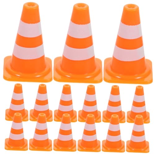 LALADEFIEE 20St Toy Road Signs Marker Cones Space Miniature Traffic Cones Road Mat for Toy Cars Toy Traffic Cone Traffic Cone Cones Space Markers Discs Orangr Traffice Cones Traffic Cone Toy von LALADEFIEE