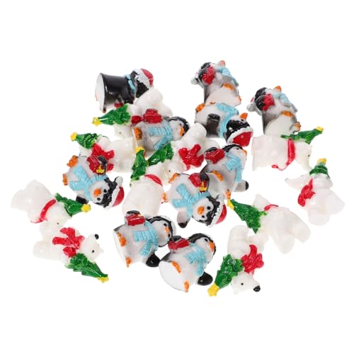 LALADEFIEE Weihnachtsdekorationsset mit 20 Mini-Pinguin-Figuren Weihnachtsfeier-zubehör von LALADEFIEE