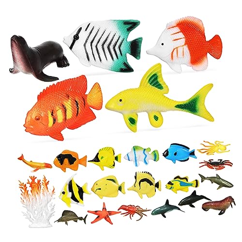 LALADEFIEE Realistische Meerestiere Figuren Set Educational Für Tropische Fische Und Tiere Modelle Ideal Für Lernspiele Und von LALADEFIEE