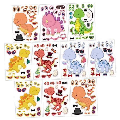 LALADEFIEE 24st Dinosaurier-Puzzle-Aufkleber Tiere Basteln Aufkleber Cartoon-Aufkleber Dinosaurier-bastelaufkleber Aufkleber Für Meerestiere Dinosaurierwand Puzzlematte Kupferplattenaufkleber von LALADEFIEE