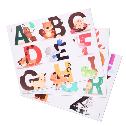 LALADEFIEE 26 Stück Badespielzeug Babyspielzeug Tier Alphabet Aufkleber Alphabet Erkennungsspielzeug Alphabet Erkennungsaufkleber Eva Buchstaben Pädagogische Arabische Alphabet von LALADEFIEE