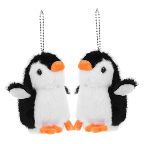 LALADEFIEE 2St Pinguin-Puppe-Anhänger Beutel Pinguin-Gastgeschenke Pinguin-Plüschtier Plüschtiere pinguin schlüsselanhänger pinguin stofftier Plüschtierdekor Tasche hängende Dekoration Black von LALADEFIEE