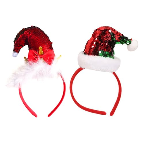 LALADEFIEE 2St weihnachts haarspangen christmas headband Weihnachtslichter-Kopfband Maskerade Weihnachtshaarreifen Party-Cosplay-Stirnband Stirnbänder für die Weihnachtsfeier Plastik von LALADEFIEE