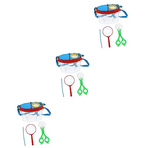 LALADEFIEE 3 Sätze Beobachtungsbox Für Insekten Bieneneimer Draussen Fangset Für Kinder Käfig Terrarienset Für Kinder Eidechsenfänger Entdeckerset Für Kinder Wissenschaftliches Spielzeug Abs von LALADEFIEE