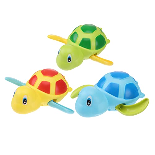 LALADEFIEE Dauerhaftes Badespielzeug-Set 3-teilig Robuste Schildkröten Badewannenspielzeug Lustige Geräusche Für Babys von LALADEFIEE