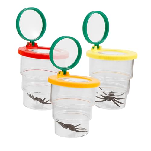 LALADEFIEE 3 Stück Teiliges Insekten Beobachtungsset mit Ventilationslöchern Material Vergrößerungslupe für Naturerkundung und Wissenschaftliches Lernen LALADEFIEE 3 Stück Teiliges Insekten Beobachtungsset mit Ventilationslöchern Material Vergrößerungslupe für Naturerkundung und Wissenschaftliches Lernen von LALADEFIEE