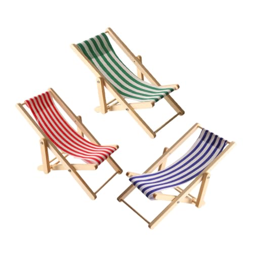 LALADEFIEE 3 Stück Teiliges Miniatur Holz Strandliegen Klappbar Miniaturmöbel für Puppenhaus Outdoor Deko Realistisches Design in Rot Blau Grün aus Stabilem Holz LALADEFIEE 3 Stück Teiliges Miniatur Holz Strandliegen Klappbar Miniaturmöbel für Puppenhaus Outdoor Deko Realistisches Design in Rot Blau Grün aus Stabilem Holz von LALADEFIEE