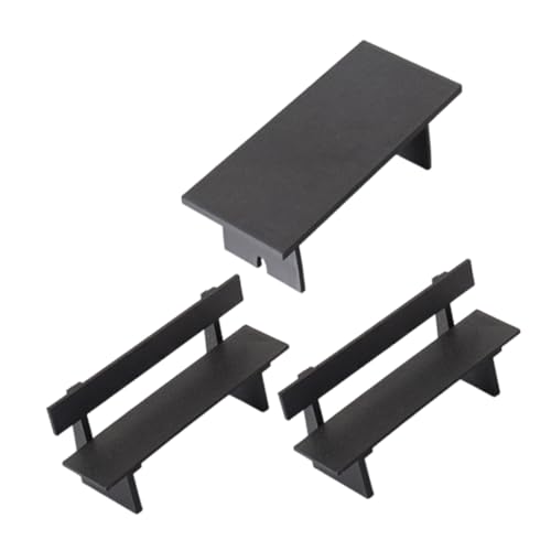 LALADEFIEE 3 Stück Teiliges Miniatur Puppenhaus Möbelset Schwarzes Bank Tisch-Set Realistische Mini Gartenstuhl und Bank Kompakt für DIY Puppenhaus Dekor Vielseitig als Mini Möbel Accessoire LALADEFIEE 3 Stück Teiliges Miniatur Puppenhaus Möbelset Schwarzes Bank Tisch-Set Realistische Mini Gartenstuhl und Bank Kompakt für DIY Puppenhaus Dekor Vielseitig als Mini Möbel Accessoire von LALADEFIEE