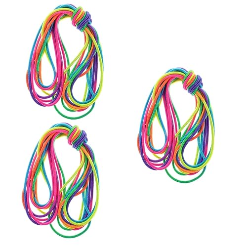 LALADEFIEE 3St Gummiband Outdoor-Spielzeug für Kinder Fitness-Springseil elastisch interaktives Spielzeug kinderparty mitgebsel Springseile draußen Kinderspielzeug Partyspielspielzeug Plastik von LALADEFIEE