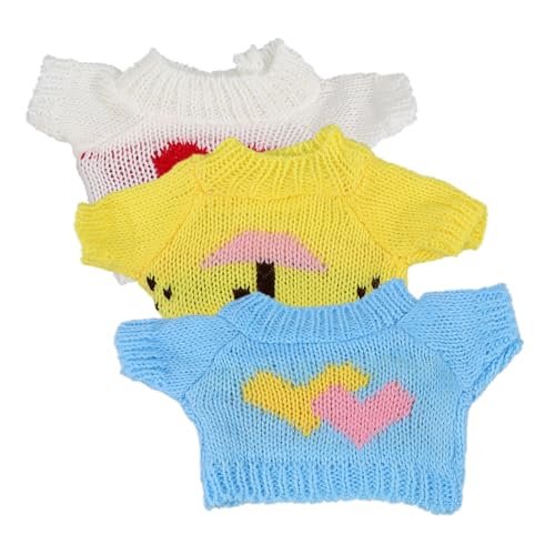 LALADEFIEE 3St Zubehör für Puppenpullover Mädchenpuppe Spielzeug Stofftierkleidung Plüsch Puppenkleidung Zubehör Kuscheltier Puppenkleider Wiederverwendbares Puppenkostüm Kleidung tragen Garn von LALADEFIEE