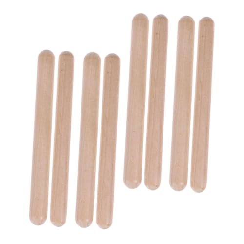 LALADEFIEE 4 Paar Rhythmus Sticks Für Kinder Percussion Schläger Musik Schlaginstrument Musikinstrumente Kinderspielzeug Musikalische Lern Sticks Jazz Drumsticks Aus Holz von LALADEFIEE