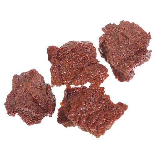 LALADEFIEE 4 Stück Steak-Modell Simulationsfleisch Gekochtes Gefälschtes Fleischmodell Künstliche Steakdekore Simuliertes Steak Gefälschtes Gekochtes Steak Küchenfleischmodell Food-Modell PVC von LALADEFIEE