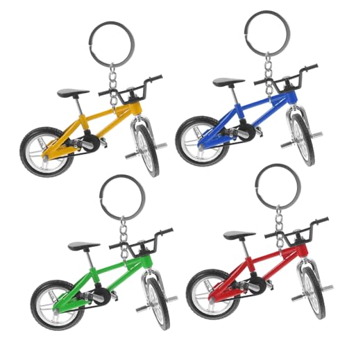 LALADEFIEE 4 Stück Teiliges Mini Mountainbike Modell Schlüsselanhänger aus Detailgetreue Fingerbike Miniatur Realistische Fahrradmodell Dekoration für Radfahrer und Sammler Farbiges Design LALADEFIEE 4 Stück Teiliges Mini Mountainbike Modell Schlüsselanhänger aus Detailgetreue Fingerbike Miniatur Realistische Fahrradmodell Dekoration für Radfahrer und Sammler Farbiges Design von LALADEFIEE