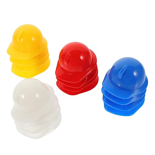 LALADEFIEE 40st Mini-bauhut Haustierzubehör Hühner Helm Miniatur Puppe Mini-helme Partyspielzeug Spielzeug Für Haustiere Bartagamenhut Kleiner Ingenieurhut Puppenhüte Bauschutzhelm Plastik von LALADEFIEE