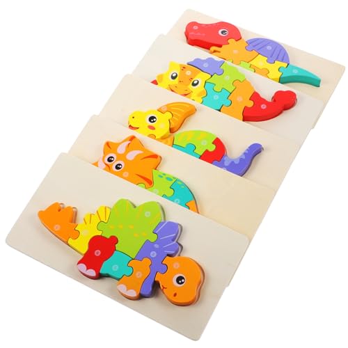 LALADEFIEE 5 Sätze Lernpuzzle Spielzeug Puzzles Kinderspielzeug Kinderspielzeug Passendes Spielzeug Spielspielzeug Lernpuzzle Spielzeug Holzpuzzle Spielzeug Lustiges Spielzeug von LALADEFIEE