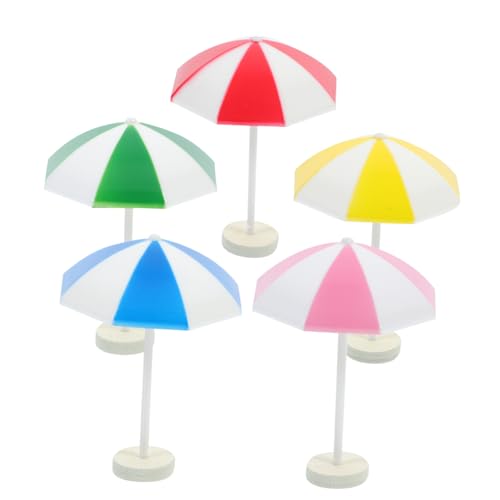 LALADEFIEE Mini Regenschirm Mini Strandsonnenschirme Bunte Miniatur Stranddekoration Für Mikrolandschaften Puppenhäuser Und Strandthemen Pink Strand Schirm von LALADEFIEE