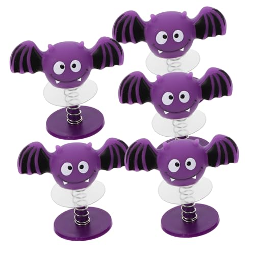 LALADEFIEE 5 Stück Springende Fledermaus Figur Halloween Partyspiele Kinder Frühlingsspielzeug Pop Up Spielzeug Halloween Klassenzimmer Belohnungen Aufziehspielzeug von LALADEFIEE