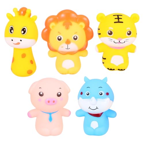 LALADEFIEE 5 Stück Tierfiguren Spielzeug Puppenfiguren Fingerspielzeug Eltern Kinder Spielzeug Kinderspielzeug Fingerspielzeug Für Kleinkinder Kinder Fingerspielzeug Eltern Kind von LALADEFIEE