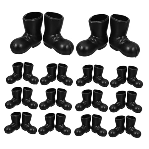 LALADEFIEE 50 Stück Ministiefel Puppenstubenstiefel Mini-weihnachtsmann-Stiefel Miniatur-Stiefeletten Weihnachtsstiefel Kleine Stiefelfigur Mini-weihnachtsschmuck Mini-Turnschuhe Sport Black von LALADEFIEE