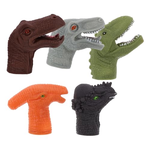 LALADEFIEE 5St Dinosaurier-Fingerpuppe Interactive Toys Spielzeug für Kinder Spielzeug Kinder spielzeuge Finger Puppets Toy Cartoon-Fingerpuppen Tierische Fingerpuppen weiches Gummi von LALADEFIEE