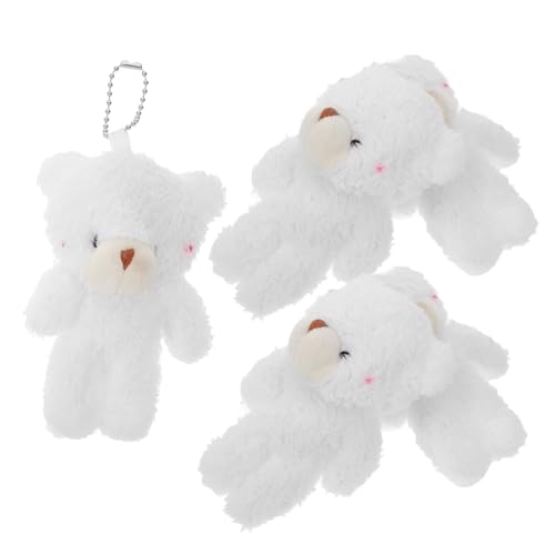 LALADEFIEE 5St Teddybär Stofftier ausgestopfter Kleiner Bär ausgestopftes Bärenspielzeug Plüschbär Handyanhänger Mini Stofftier Bär Schlüsselanhänger Bärenanhänger Mini-Bär-Schlüsselanhänger von LALADEFIEE