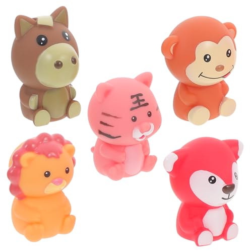 LALADEFIEE 5st Fingerpuppe Kleinkindspielzeug Fingerspielzeug Eltern-Kind-spielspielzeug Handpuppen Für Kinder Puppenspielzeug Zum Geschichtenerzählen Tierpuppen Eltern-Kind-Spielzeug PVC von LALADEFIEE