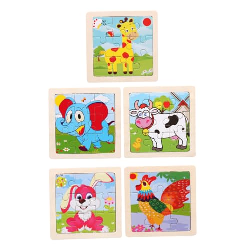 LALADEFIEE 5st Kinderspielzeug Aus Holz Pädagogisches Spielzeug Lustige Puzzlespielzeuge Puzzle-Spielzeug Aus Holz Hölzern von LALADEFIEE