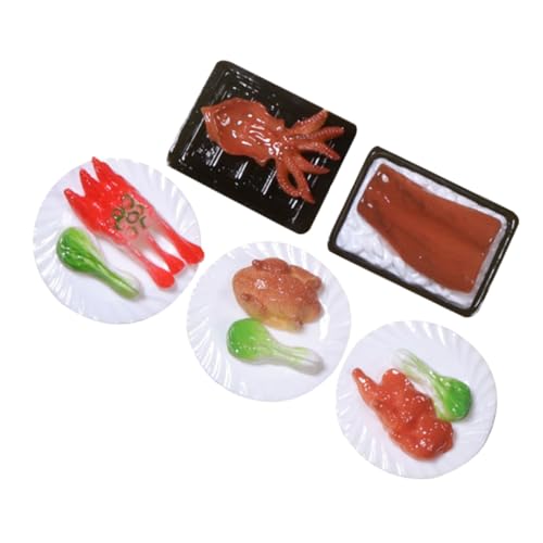 LALADEFIEE 5st Simuliertes Chinesisches Essen Mini-basteldekore Miniatur-Food-Modell Miniatur-lebensmittelspielzeug Mini-Essen Mini-küchenszenendekor Gefälschtes Mini-Food-Modell Harz von LALADEFIEE