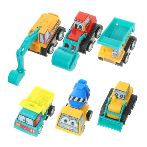 LALADEFIEE 6 Stück Miniatur Rückziehauto Spielzeug Set Kinderauto Spielzeugmodelle Mini Rückziehautos Für Kinder Lernspielzeug Für Jungen Und Mädchen von LALADEFIEE