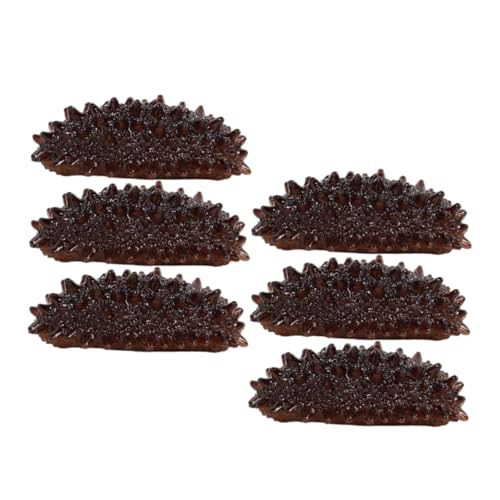 LALADEFIEE 6St Mini-Seegurke Home Decor wohnungsdeko Seegurken-Nachbildung Simulationsmodell Meerwurm Toy gefälschte Meeresfrüchte-Requisite Simulation Dichtungsschnecke PVC Dark Brown von LALADEFIEE