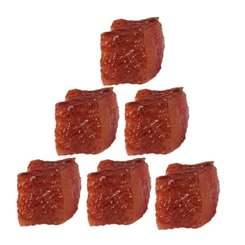 LALADEFIEE 6st Gefälschtes Gekochtes Fleisch Westliche Kücheneinrichtung Simulationsfleisch Requisite Für Gefälschtes Fleisch in Der Küche Gefälschte Lebensmittel Realistisch Food-Modell PVC von LALADEFIEE