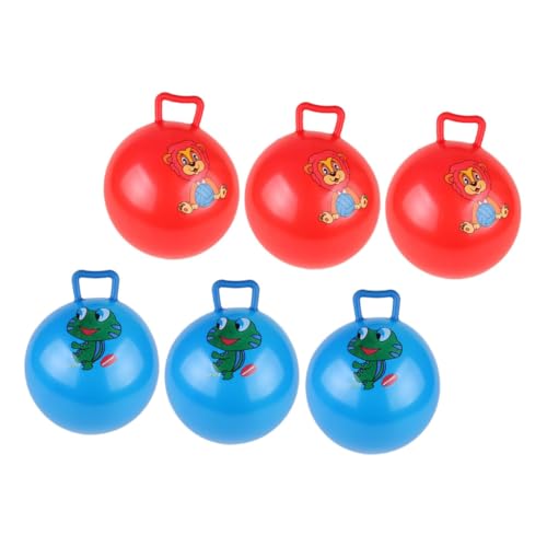 LALADEFIEE 6st Schläger Handhaben Mini-Spielzeug Aufblasbar Federnd Balanceball Für Kinder Kinderspielzeug Reiten Auf Springendes Spielzeug Kinder Trainieren Lernspielzeug Für Kinder PVC von LALADEFIEE