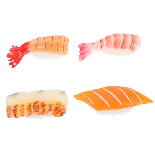 LALADEFIEE 8 STK Sushi-Simulation künstliches Sushi-Modell Künstliche Lebensmittel-Requisiten realistisches Sushi-Modell Sushi Spielzeug Sushi zubehör Display-Zubehör Lagerbedarf PVC von LALADEFIEE