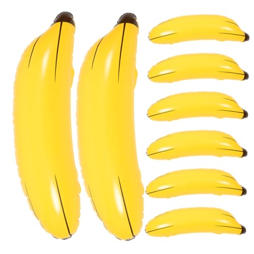 LALADEFIEE 8 Stück Riesige Aufblasbare Bananen-requisiten, Große Aufblasbare Bananen-luftballons, Großes Bananen-spielzeug Aus Pvc Für Den Sommer, Pool, Junggesellenabschied, Dekorationen, von LALADEFIEE