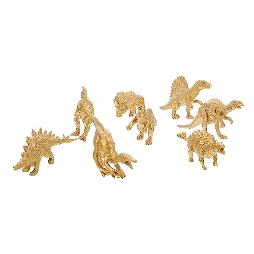 LALADEFIEE 8St goldenes Dinosauriermodell kleine Dinosaurier-Spielzeuge Simulations-Dinosaurier-Spielzeug Dino kinderspielzeug Dinosaur Toy Spielzeug Dekoration Dinosaurier-Figuren von LALADEFIEE