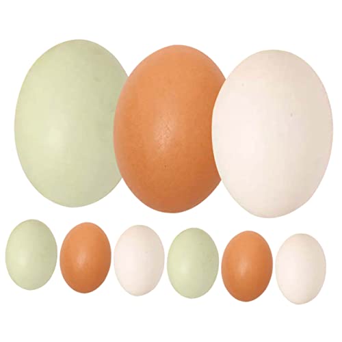 LALADEFIEE Egg Holzeier Dekorative Simulationseier Für Ostern Kreative Partyeier 3 x Eierfarbe x Ideales DIY Für von LALADEFIEE