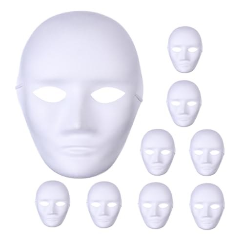 LALADEFIEE Blanko Maske Blank Handgemalte Maske Unbemalte Papiermasken Für Diy Projekte Weiße Maskerade Masken Zum Handbemalen Für Und Erwachsene Ideal Für Fasching Halloween Und Kreative Partys von LALADEFIEE