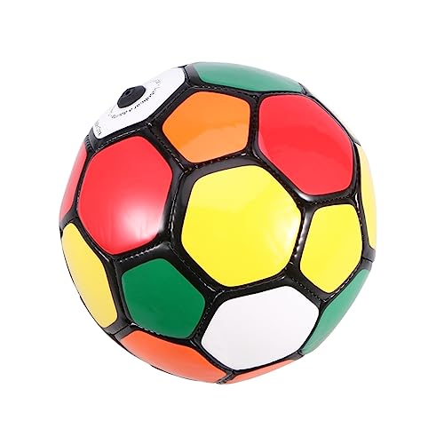 LALADEFIEE Aufblasbarer PVC Fußball 1 Stück Bunter Spielzeugball Für Kinder Ideal Für Outdoor Aktivitäten Und Spielspaß Im Freien Perfekt Für Das Fußballtor Der Kleinen von LALADEFIEE