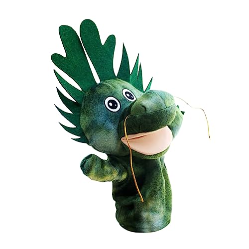 LALADEFIEE Blauer Drache Handpuppe Marionette Handpuppen Schmusespielzeug interaktives Spielzeug kinderspielzeug Geschichte Handpuppe Spielzeug schöne Drachenhandpuppe superweicher Stoff von LALADEFIEE