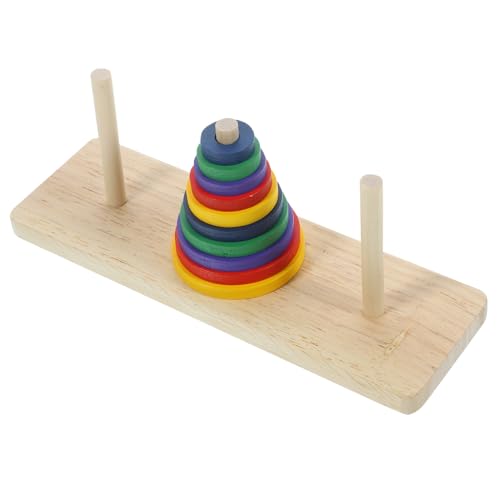 LALADEFIEE Buntes Holz Puzzle Brettspiel Für Erwachsene Intelligentes Hanoi Turm Spiel Ideales DIY Spielzeug Für Heim Und Party Unterhaltung Fördert Logisches Denken Und von LALADEFIEE