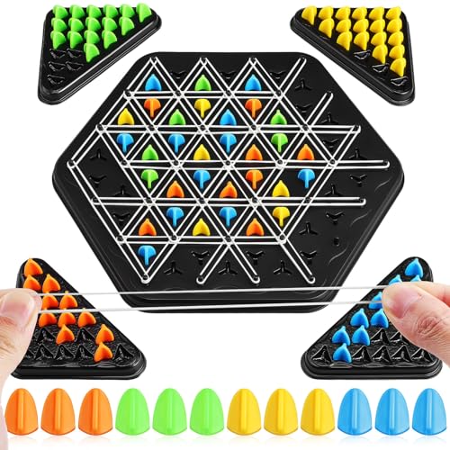 LALADEFIEE Chain Triangle Chess Spiel Multiplayer Strategisches Dreiecksspiel Familienspiel Tragbares Brettspiel für Spieler mit Einzigartigem Spielverlauf LALADEFIEE Chain Triangle Chess Spiel Multiplayer Strategisches Dreiecksspiel Familienspiel Tragbares Brettspiel für Spieler mit Einzigartigem Spielverlauf von LALADEFIEE