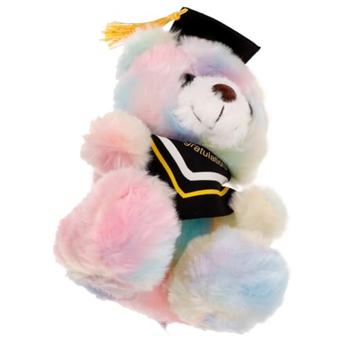 LALADEFIEE Dr. Bärenpuppe Little Bear House Decoration nachsprechende stofftiere plüschtiere plushbit Spielzeug zarter ausgestopfter Bär Abschlussbärenpuppen PP Baumwolle Colorful von LALADEFIEE