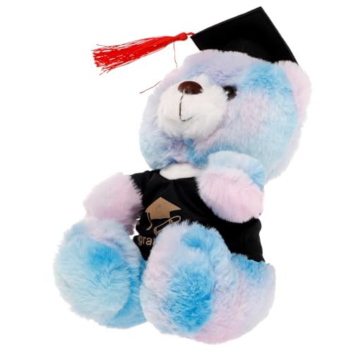 LALADEFIEE Dr. Bärenpuppe beliebte kuschelbären nachsprechende stofftiere chatot Plush plüschtiere Spielzeug abschluss ausgestopfter bär Cartoon-Bär-Puppe PP Baumwolle Sky-Blue von LALADEFIEE