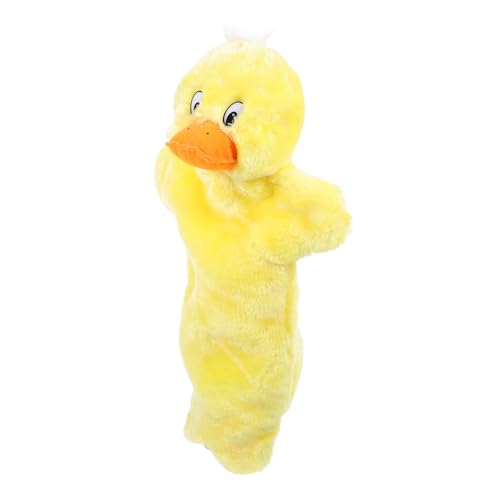 LALADEFIEE Entenpuppe Plüsch Handpuppe pädagogische Handpuppe Interaktive Handpuppe Pädagogisches Spielzeug Geschichtenerzählende Handpuppen Handpuppe Spielzeug pp Baumwolle Yellow von LALADEFIEE