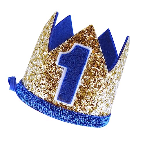 LALADEFIEE Geburtstagskrone Für Kinder Blaue Tiara Mit Zahlendruck Ideal Für Kindergeburtstagsparty Kopfschmuck Und Partyzubehör Für Festliche Anlässe von LALADEFIEE