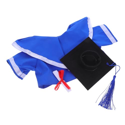 LALADEFIEE Graduierungsoutfit für Stofftiere mit Blauem Umhang Weißem Kragen und Urkunde für Bär Puppenkleidung Abschlussfeier Dekoration LALADEFIEE Graduierungsoutfit für Stofftiere mit Blauem Umhang Weißem Kragen und Urkunde für Bär Puppenkleidung Abschlussfeier Dekoration von LALADEFIEE