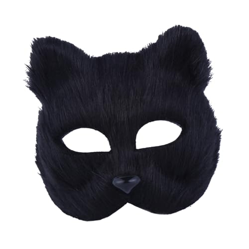 LALADEFIEE Halbgesicht Maske Fuchs Cosplay Tiermaske Für Karneval Und Maskenball Lustige Fuchs Maske Für Kostümparty Und Halloween von LALADEFIEE