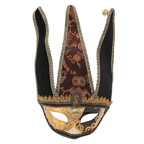 LALADEFIEE Halbgesichtsmaske Im Venezianischen Stil Für Karneval Und Maskenball Elegante Kostümaske Schwarz Für Männer Perfekte Verkleidung Für Partys Und Festliche Anlässe von LALADEFIEE