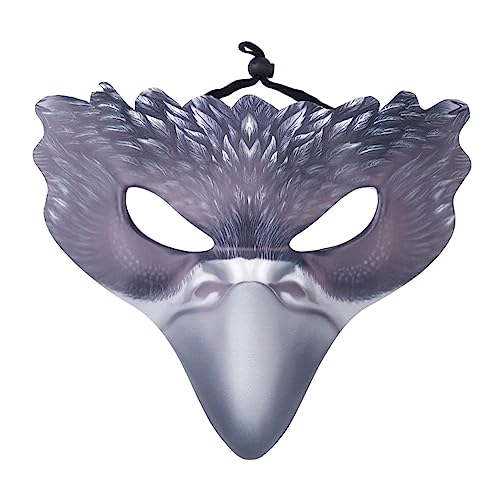 LALADEFIEE Einzigartige Maske in Krähenform Maskenballmaske Halbes Gesicht Halloween-vögelmaske Modisches Kreatives Cosplay-accessoire von LALADEFIEE